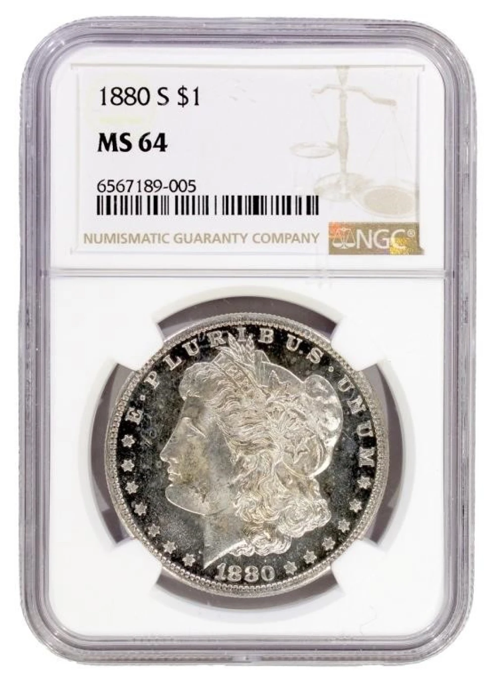 NGC MS-64 1880-S Morgan Dollar