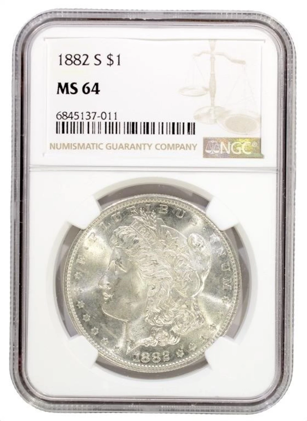 A 2nd NGC MS-64 1882-S Morgan Dollar
