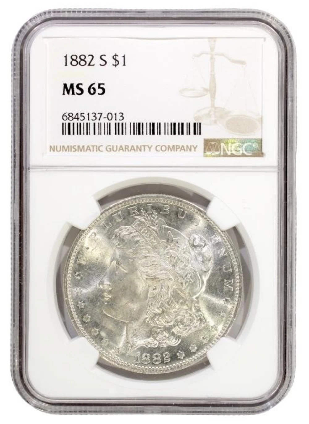 NGC MS-65 1882-S Morgan Dollar