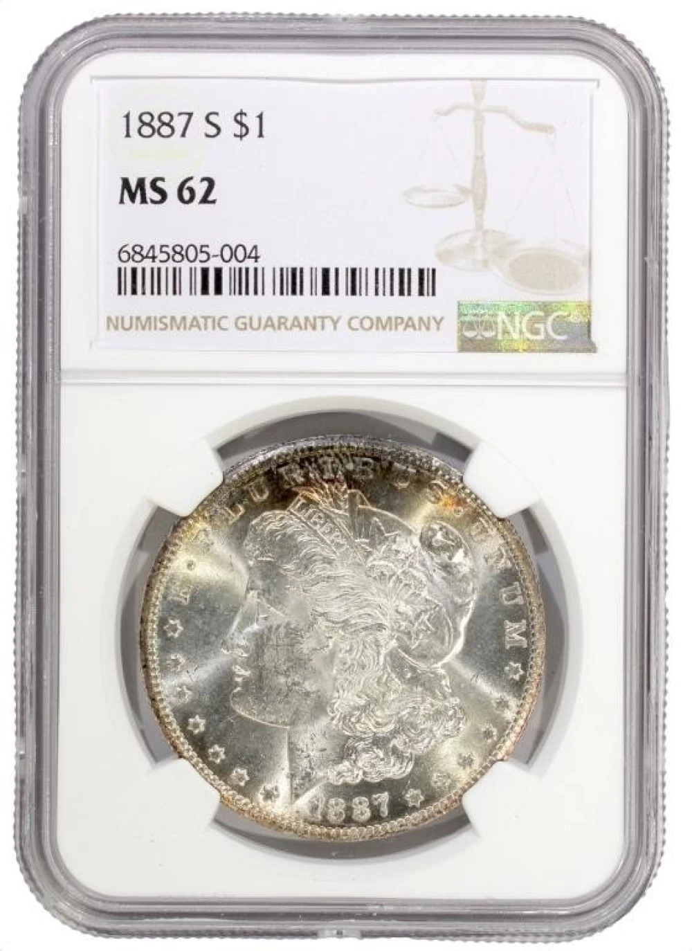 NGC MS-62 1887-S Morgan Dollar