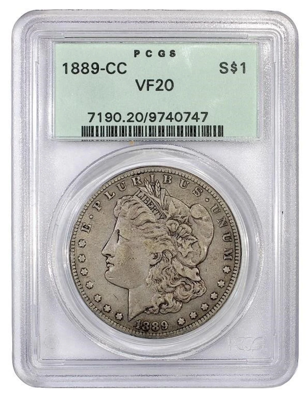 PCGS VF-20 1889-CC Morgan Dollar