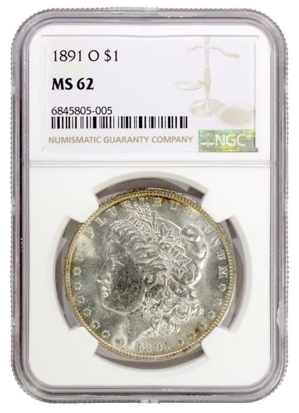 NGC MS-62 1891-O Morgan Dollar