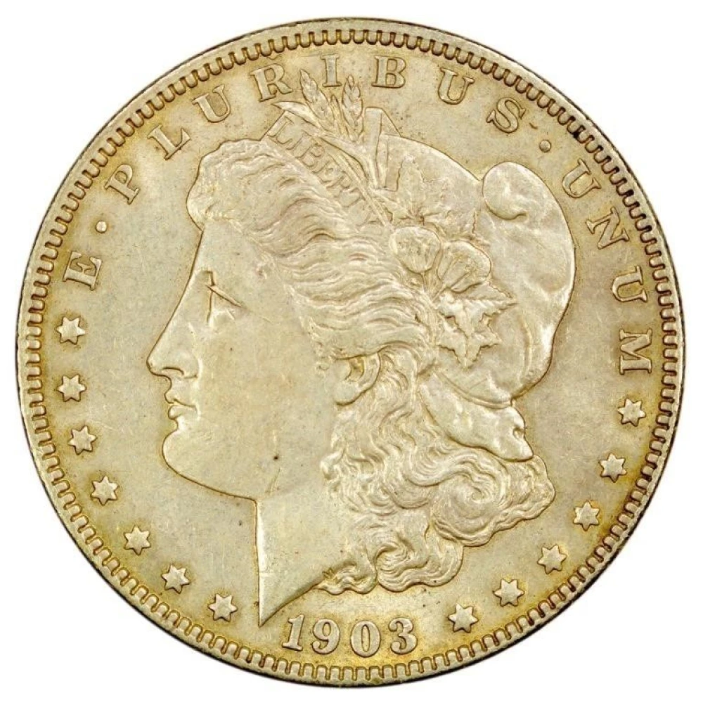 AU-58 1903 Morgan Dollar