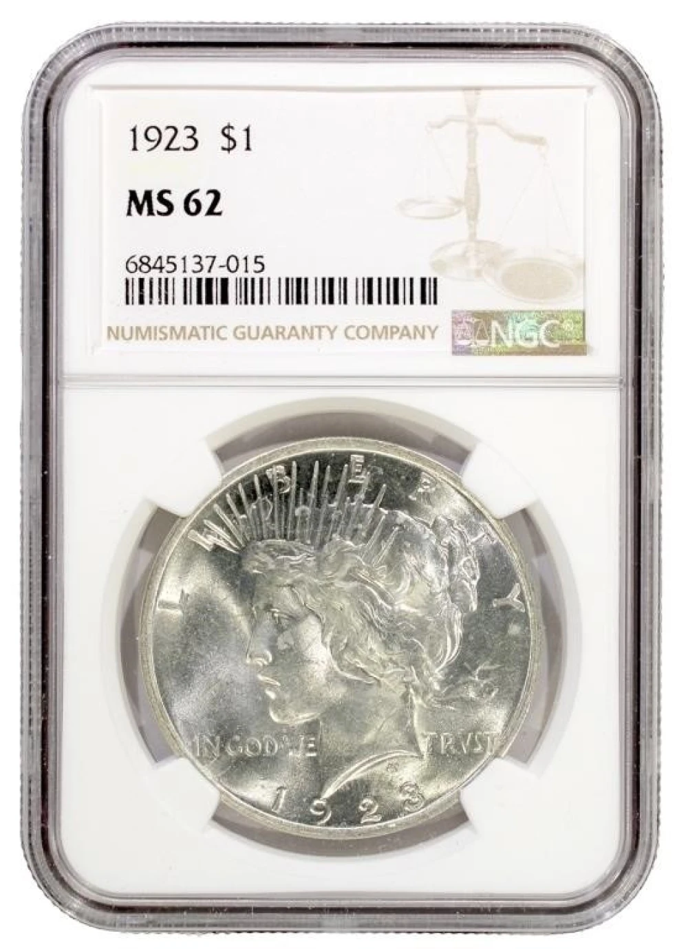 Certified 1923 Peace Dollar Pair