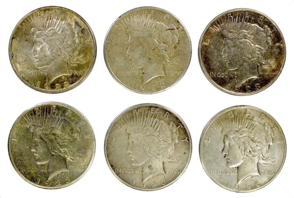 6 Different Peace Dollars