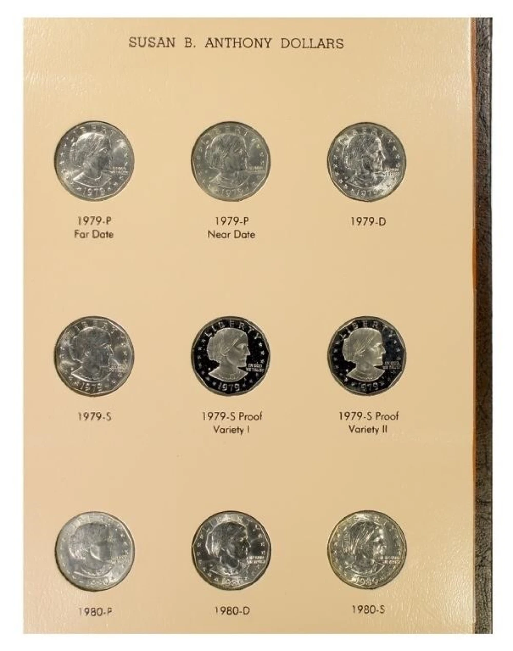 Complete Susan B. Anthony Dollar Set