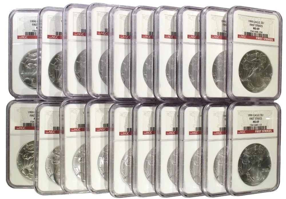 20 pcs NGC MS-69 FS 1999 Silver Eagles