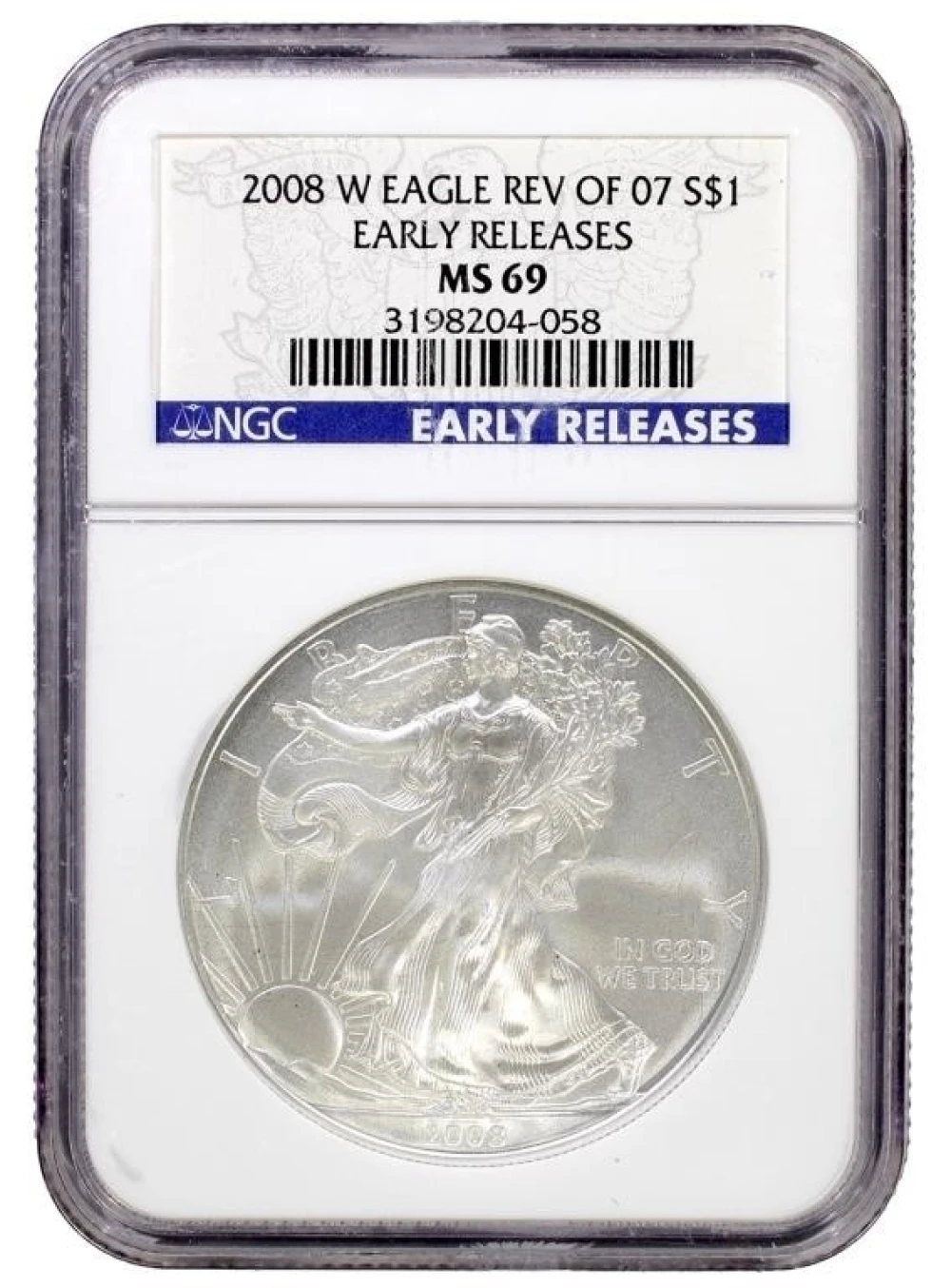 A 4th NGC MS-69 ER 2008-W Reverse of '07