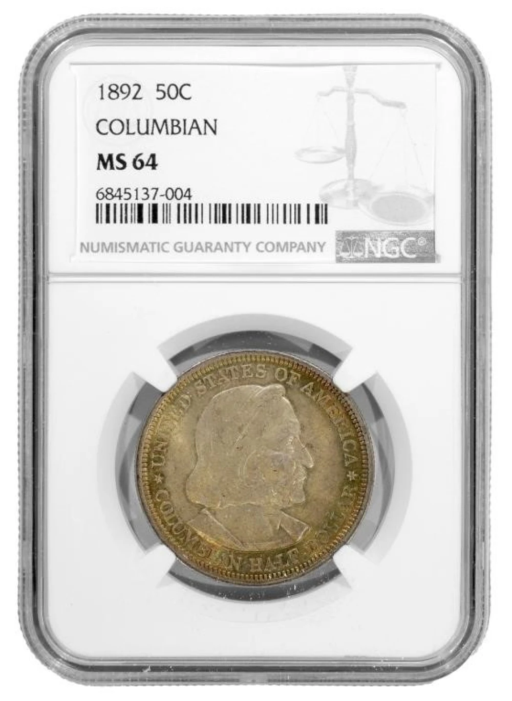 NGC MS-64 1892 Columbian Expo Half Dollar