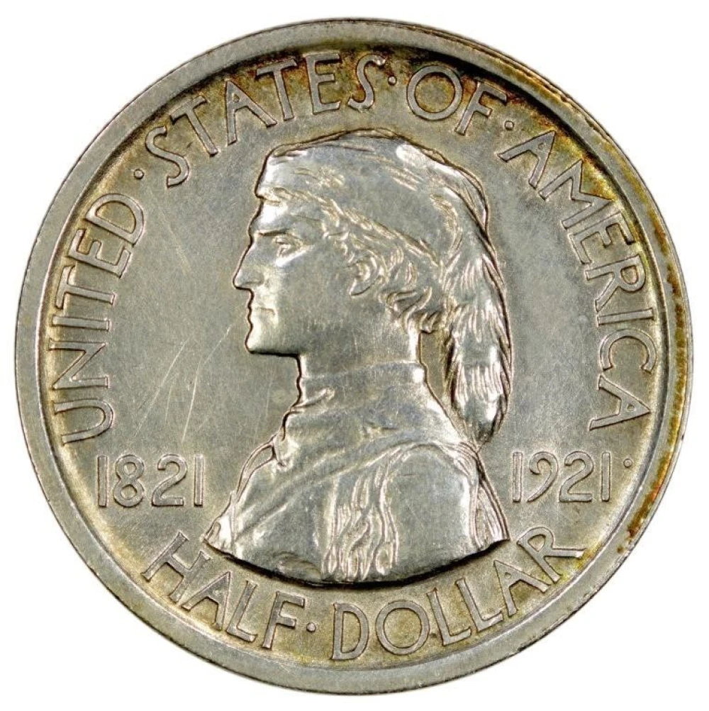 AU Details 1921 Missouri Half Dollar