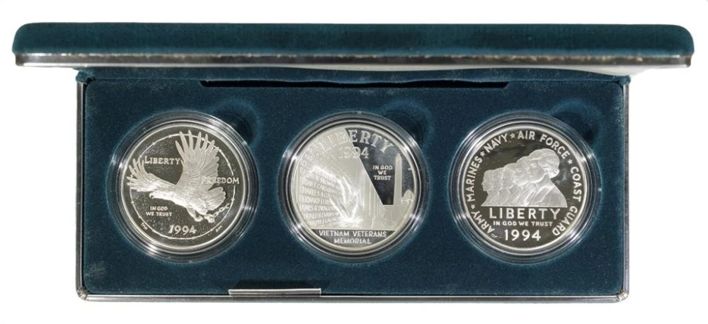 1994 Veterans 3 Piece Proof Set