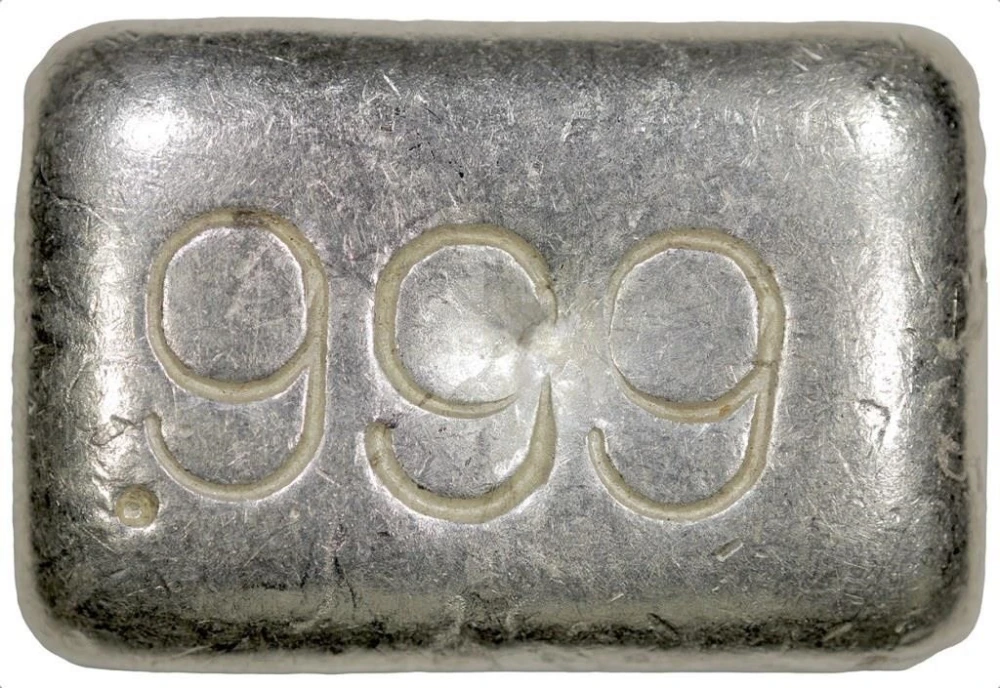 Privately Minted Poured Silver Bar