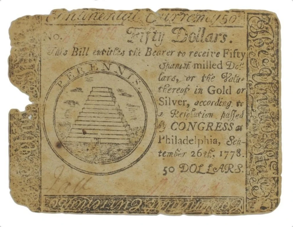 1778 Continental Currency $50