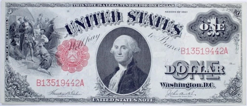 CU 1917 U.S. Note $1
