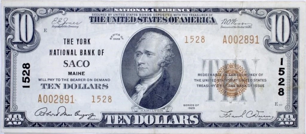 VF-30 1929 Saco Maine $20