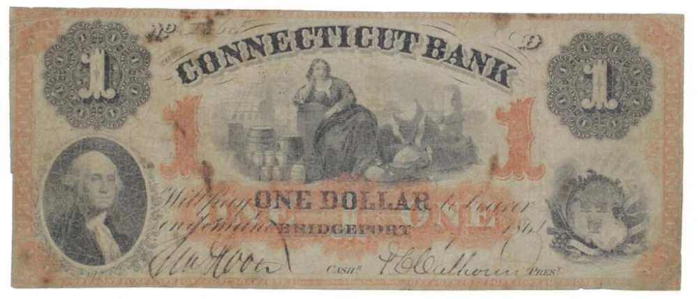 Connecticut. Bridgeport 1861 $1