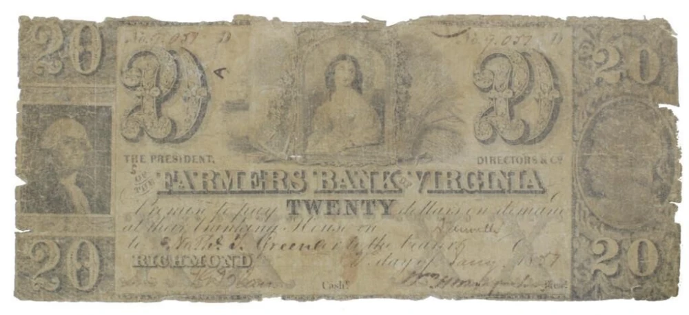 Virginia. Richmond Farmers Bank $20