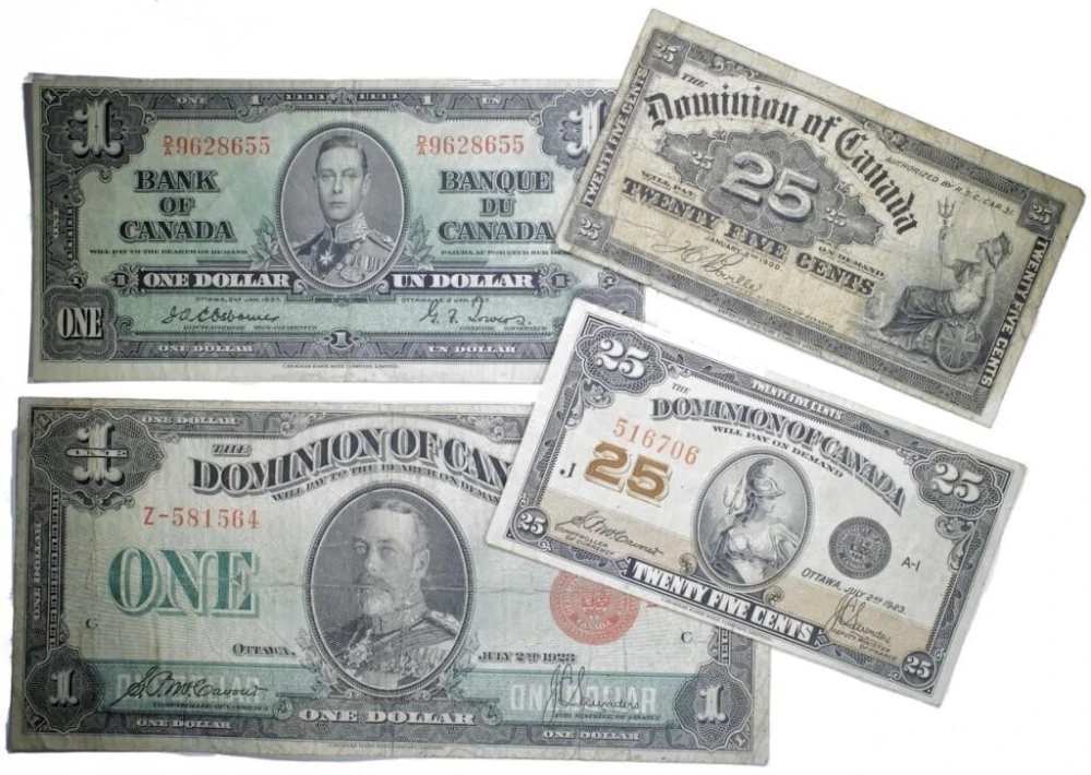 4 Piece Canadian Currency Lot