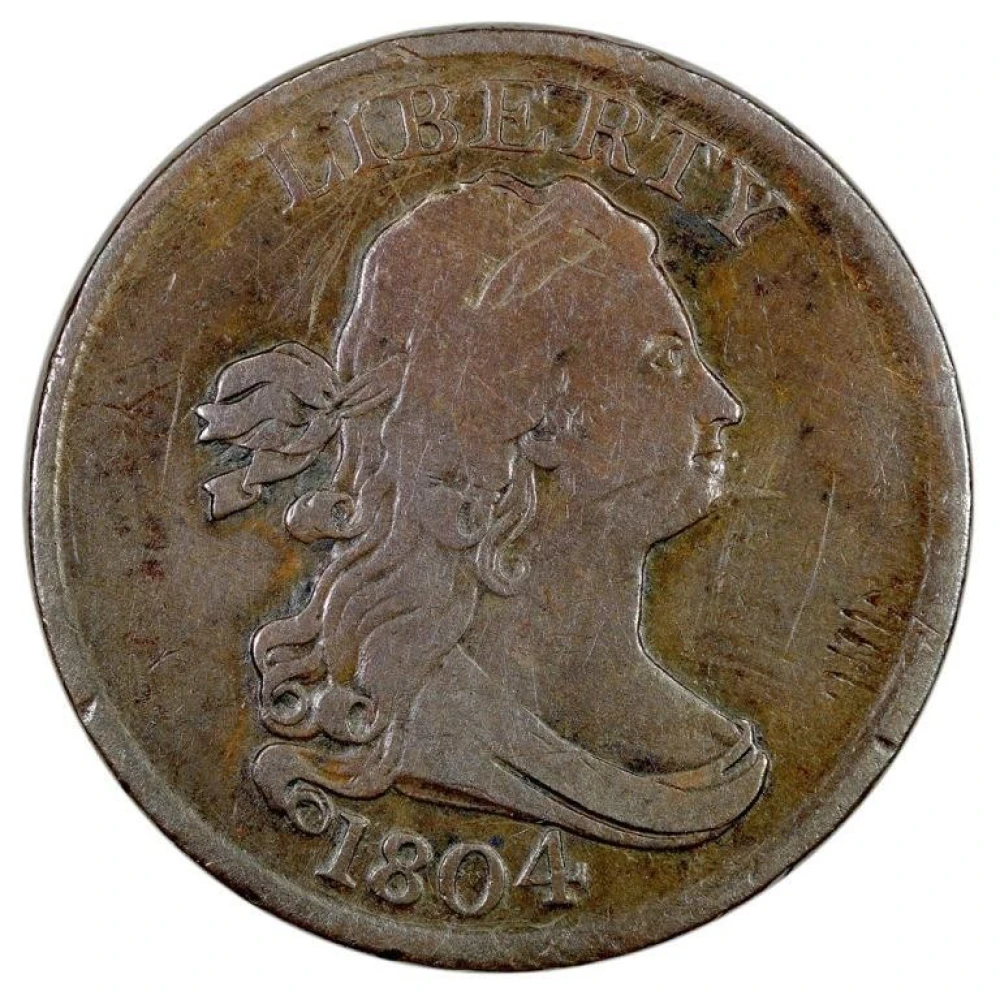 F-12 1804 Spiked Chin Half Cent