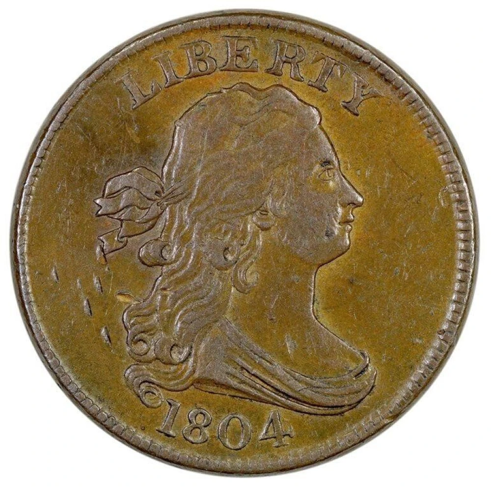 AU-50 1804 Half Cent
