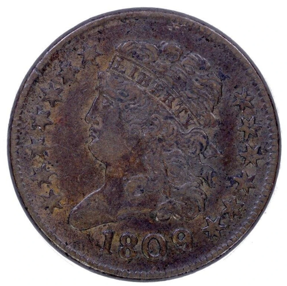 EF-40+ 1809/6 Half Cent