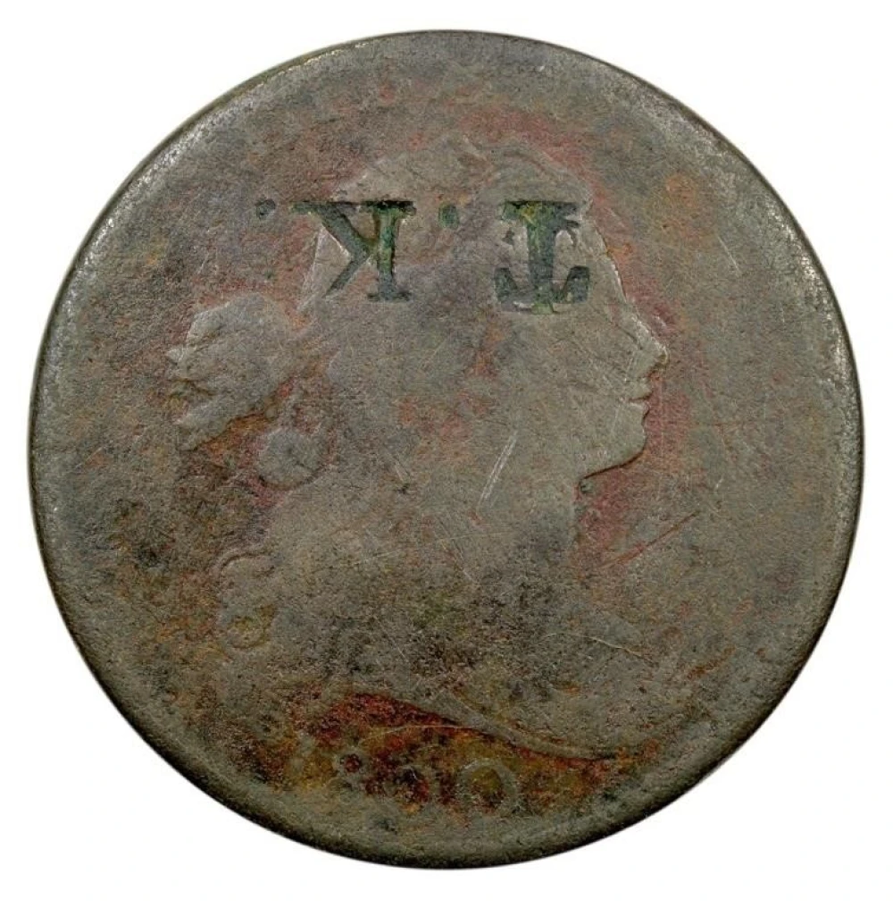 Counterstamped 1800 Large Cent