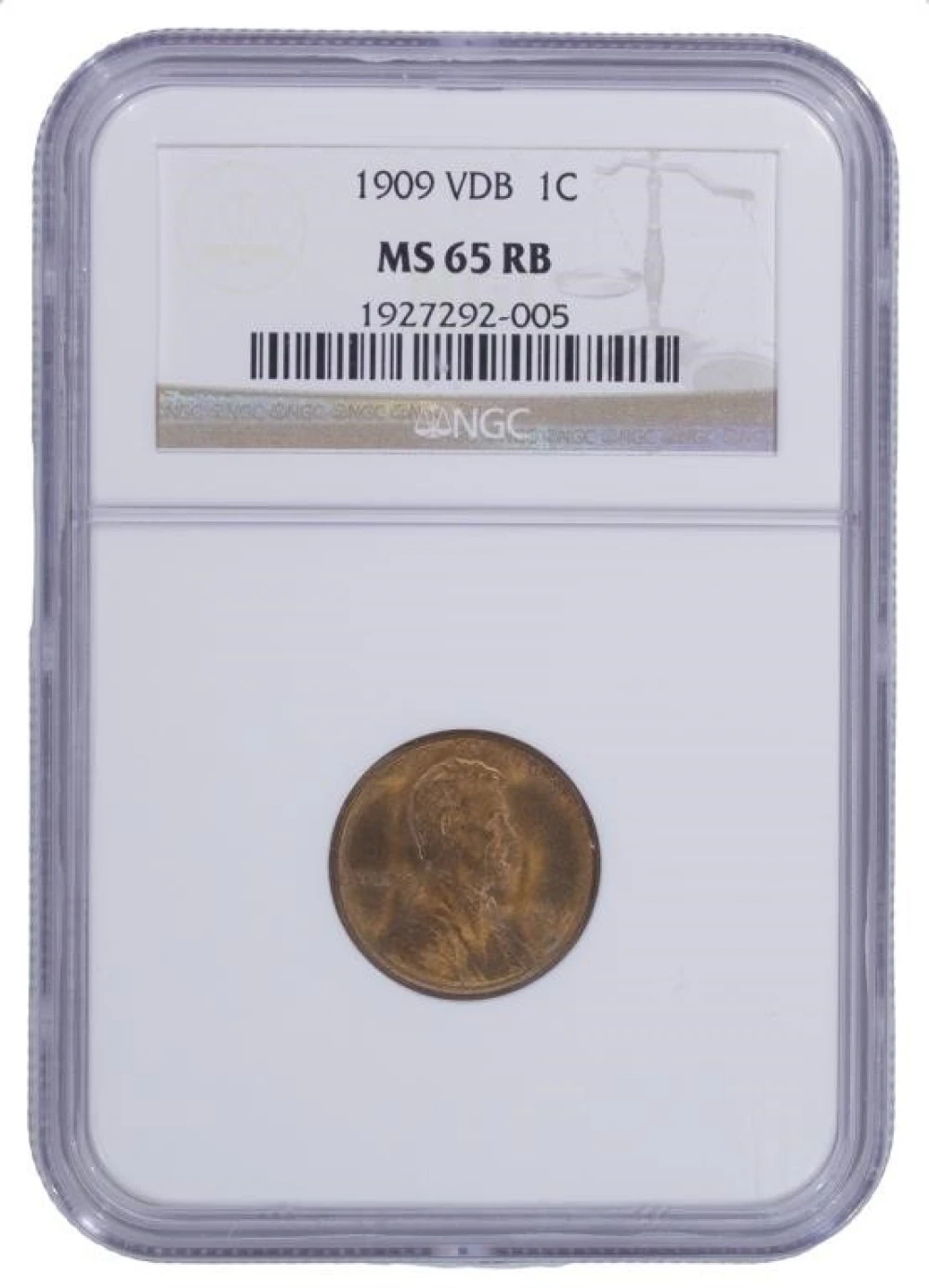 NGC MS-65 RB 1909-VDB Lincoln Cent
