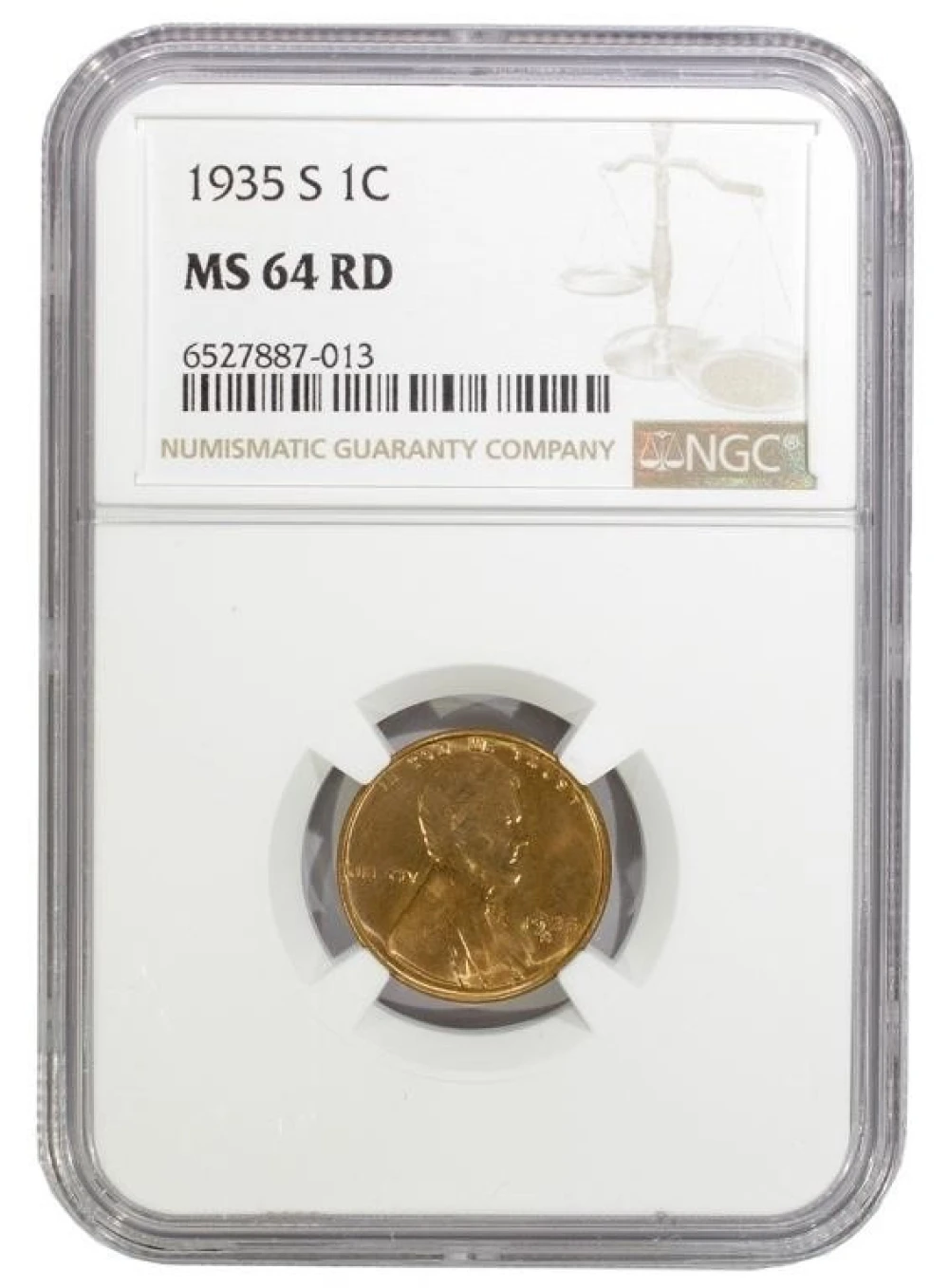 NGC MS-64 Red 1935-S Lincoln Cent