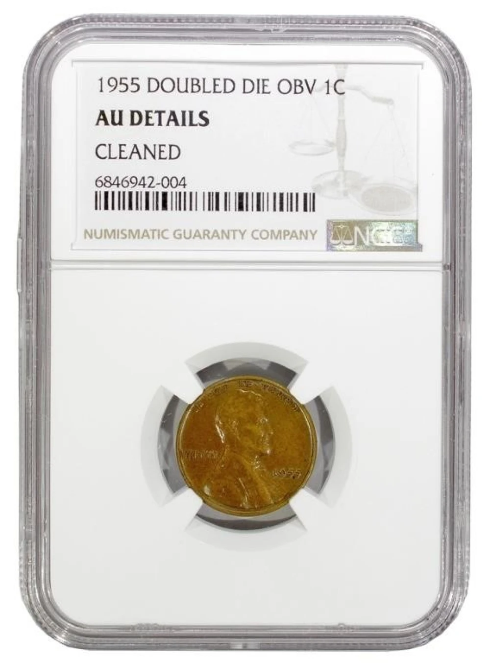 A 2nd NGC AU Details 1955 Double Die Lincoln Cent