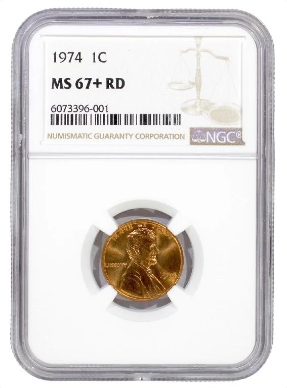 Condition Rarity NGC MS-67+ RD 1974 Lincoln Cent