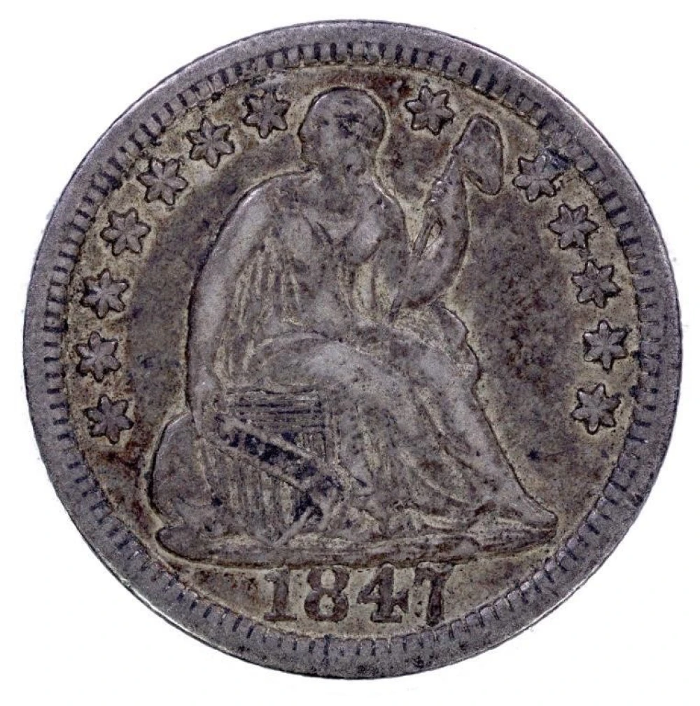 Original EF-40 1847 Half Dime