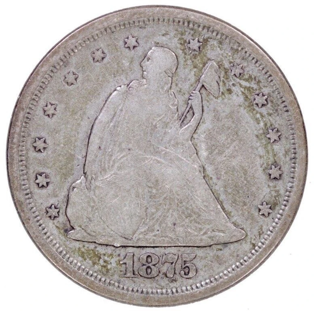 VF-20 1875-S Twenty Cent