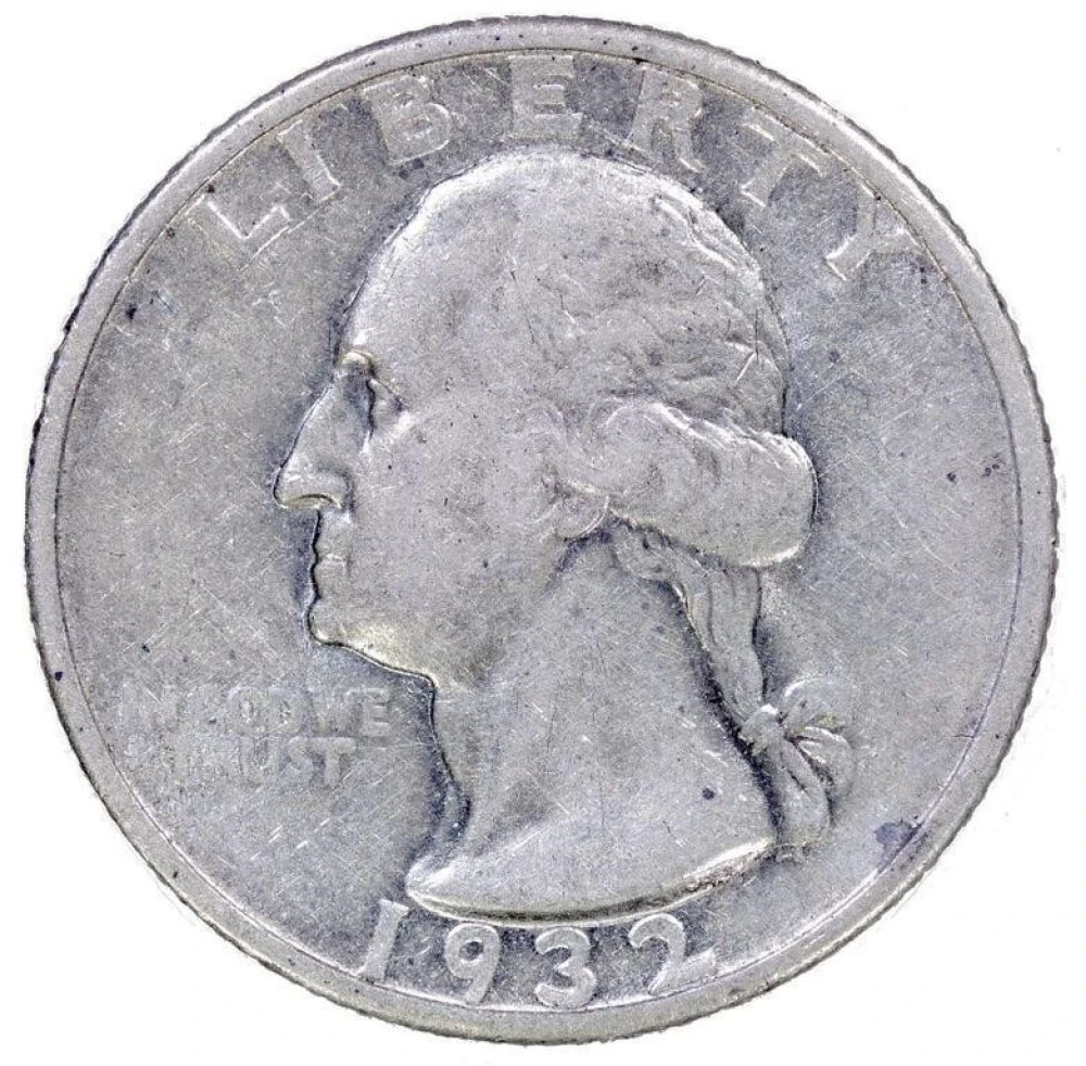 AU-50 1932-S Washington Quarter