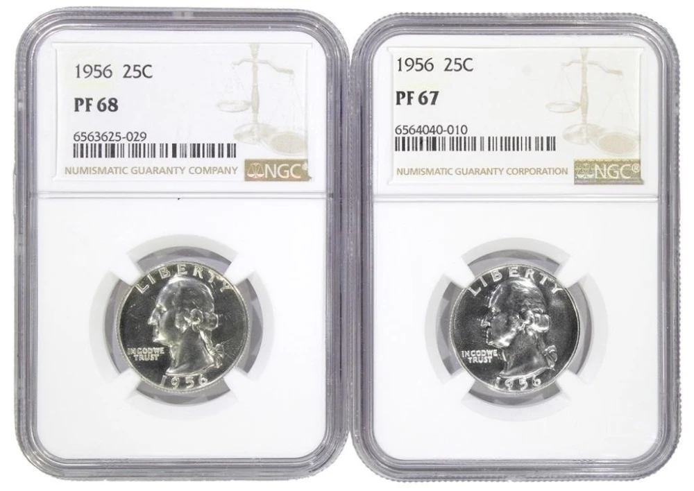 High Grade Proof 1956 Washington Pair