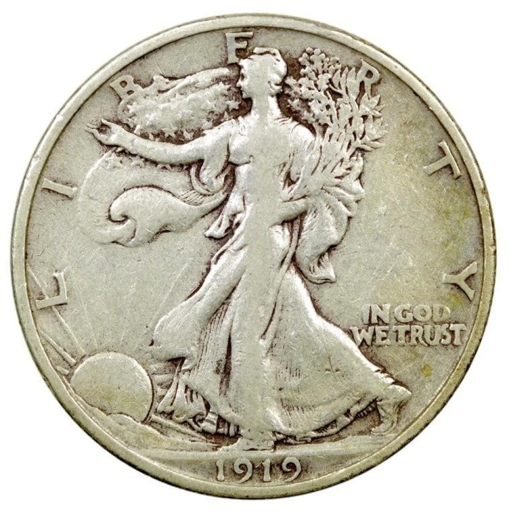 VF-20 1919 Walking Liberty Half Dollar
