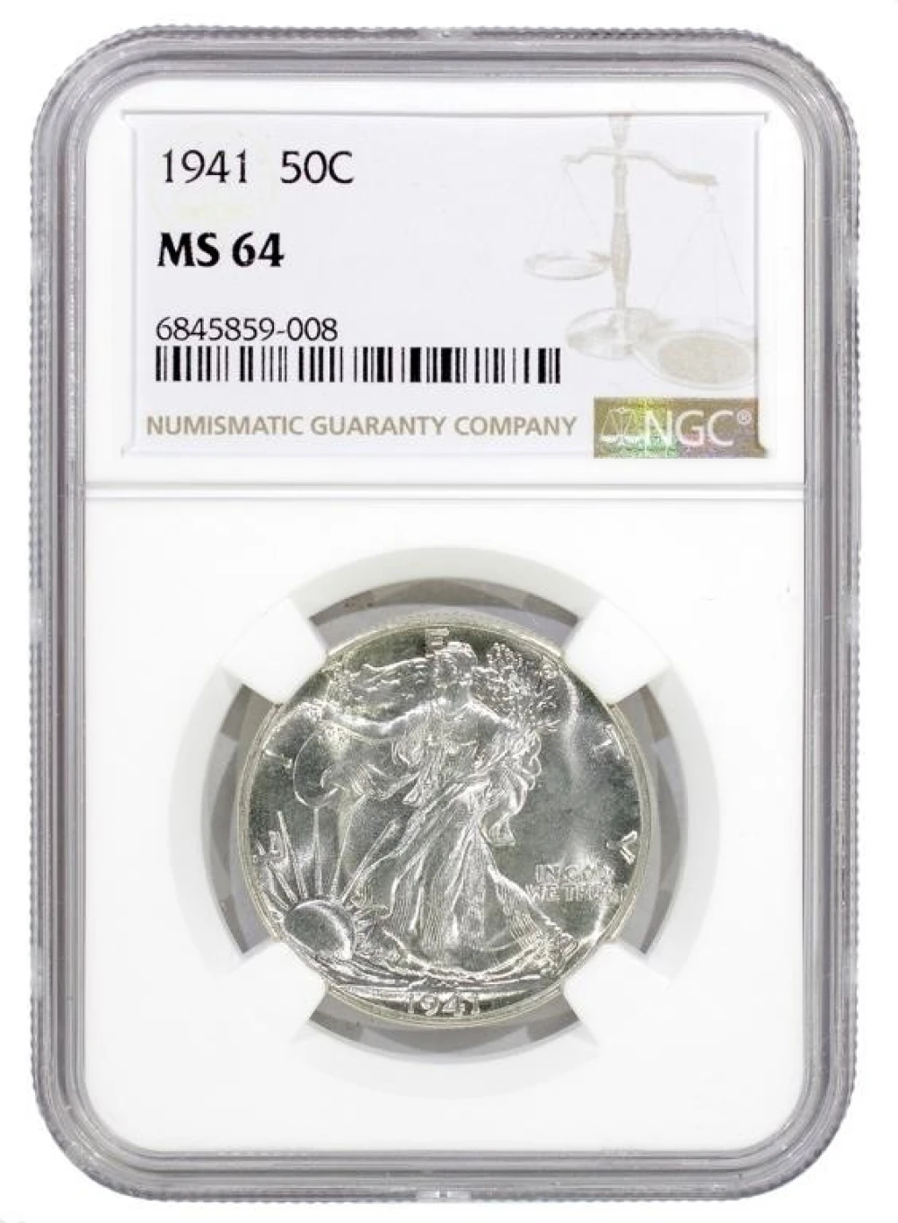 NGC MS-64 1941 Walking Liberty Half
