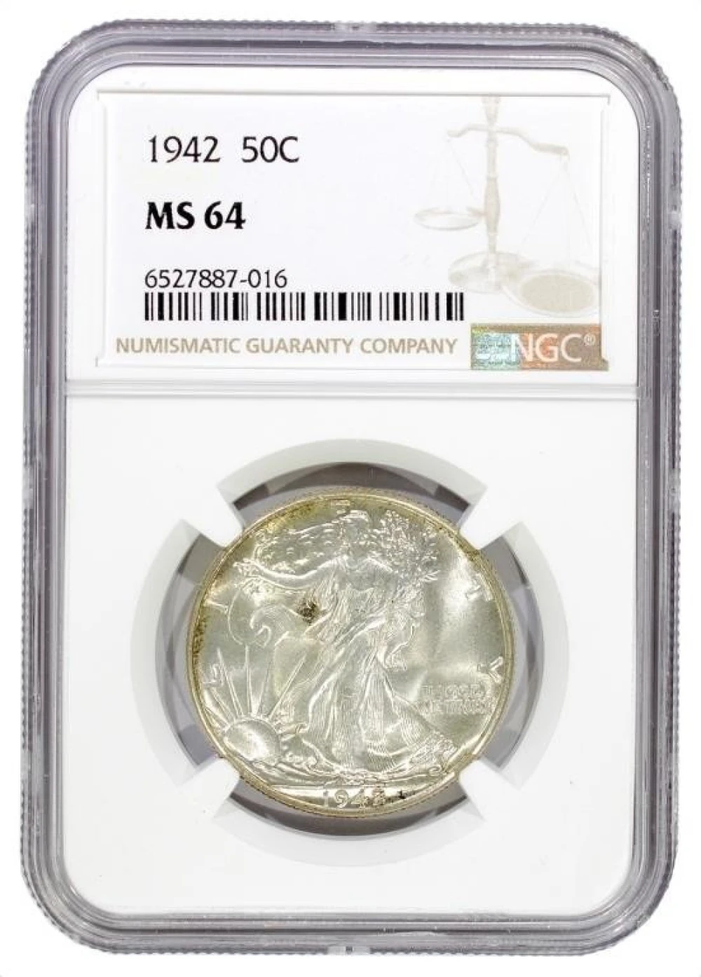 NGC MS-64 1942 Walking Liberty Half