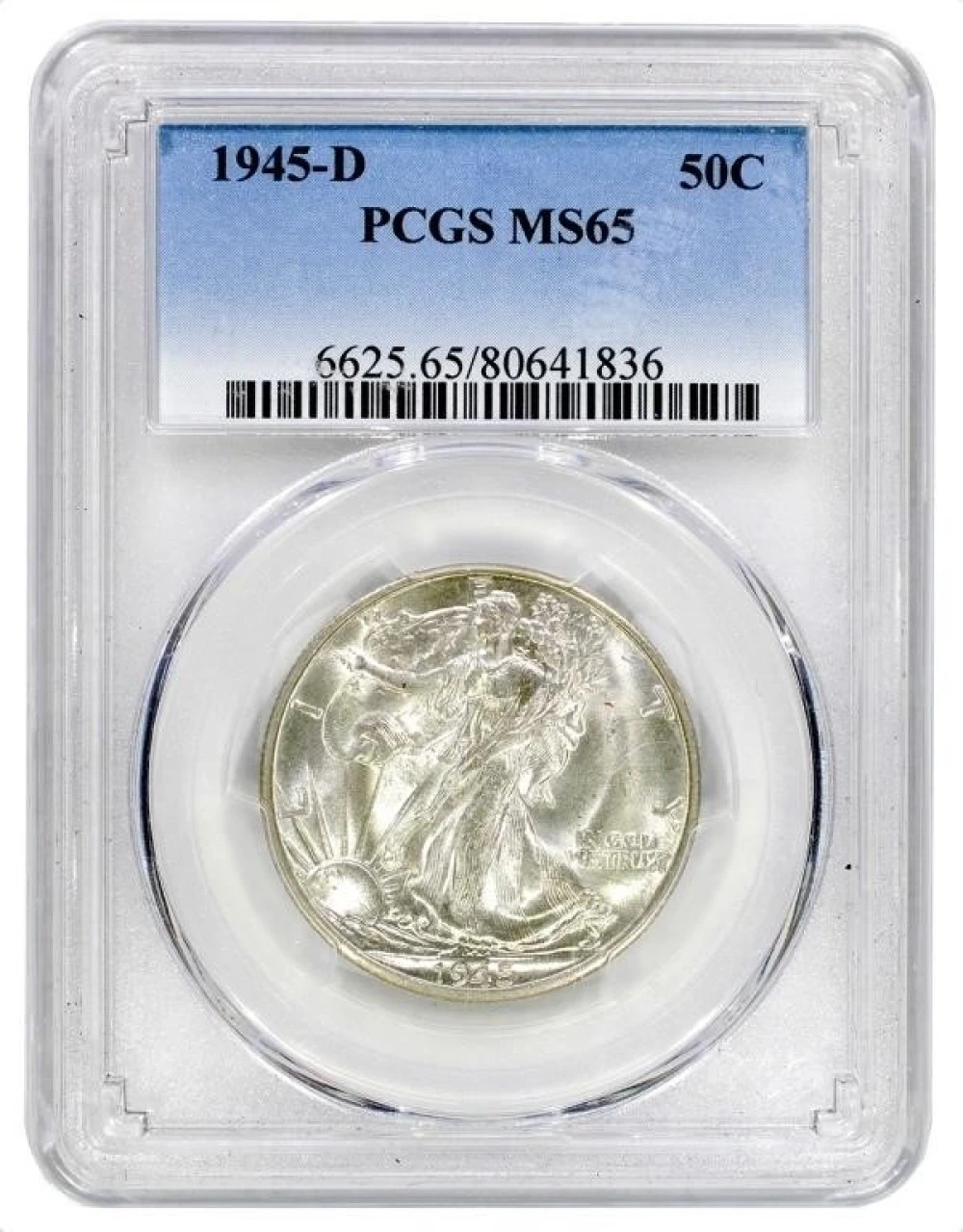 PCGS MS-65 1945-D Walking Liberty Half