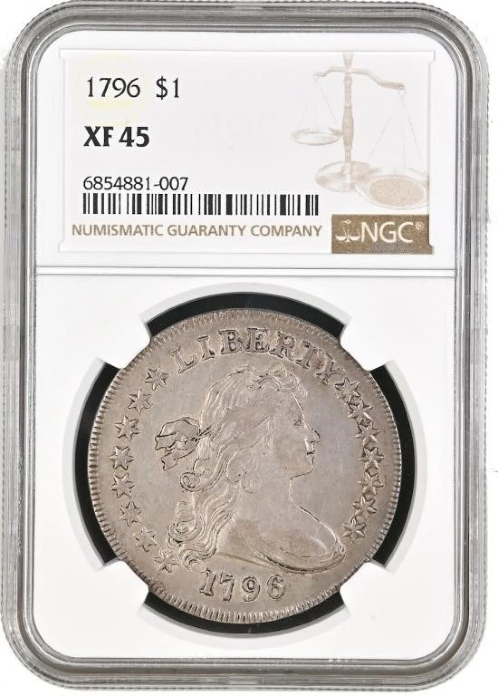 NGC EF-45 1796 Bust Dollar