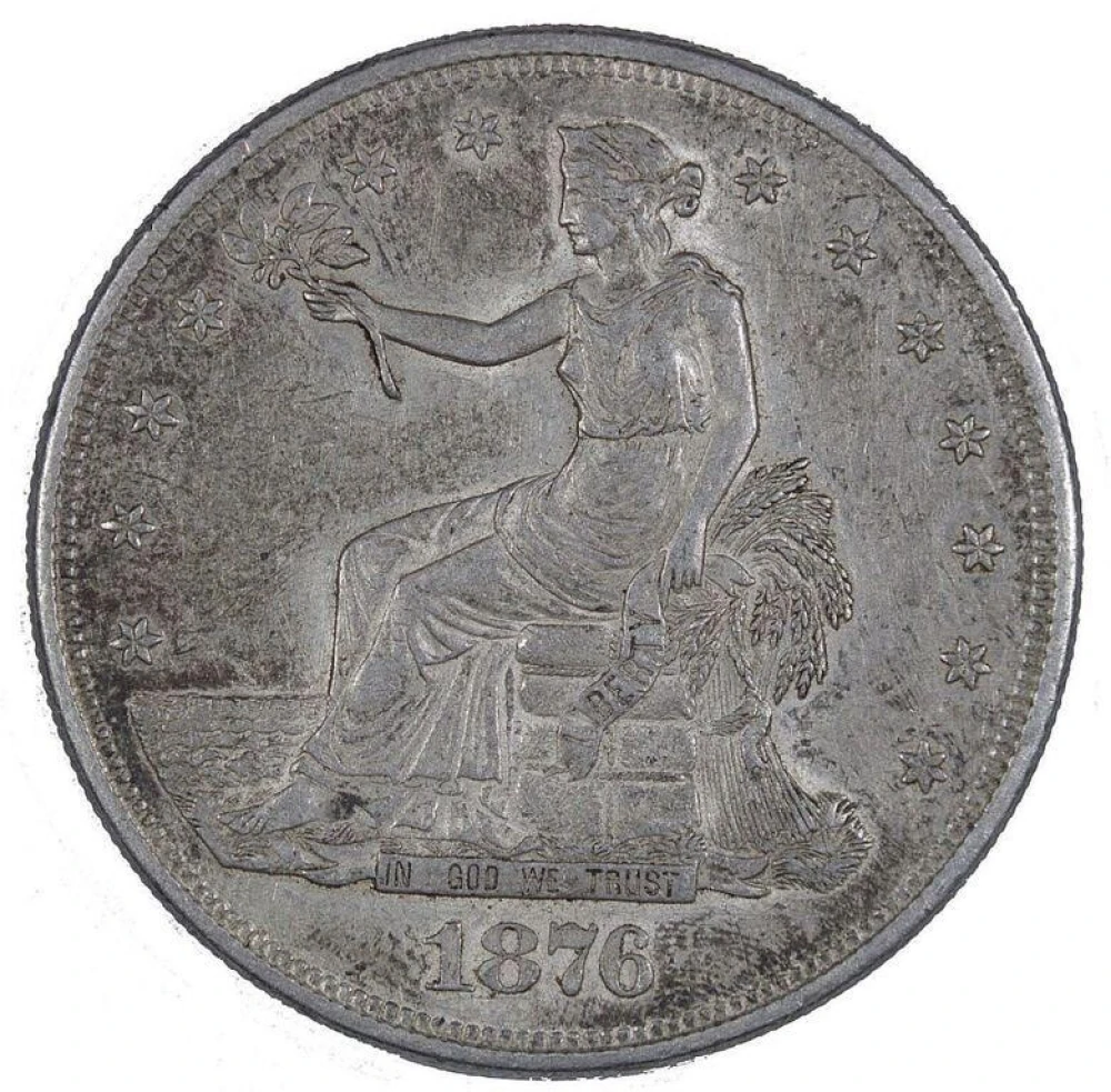 Choice AU-55 1876 Trade Dollar
