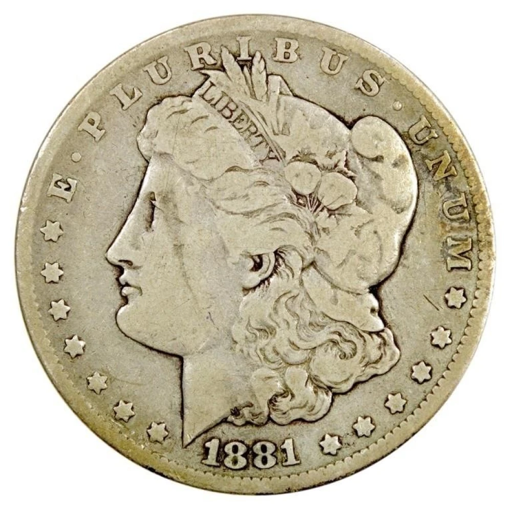 F-12 Details 1881-CC Morgan Dollar
