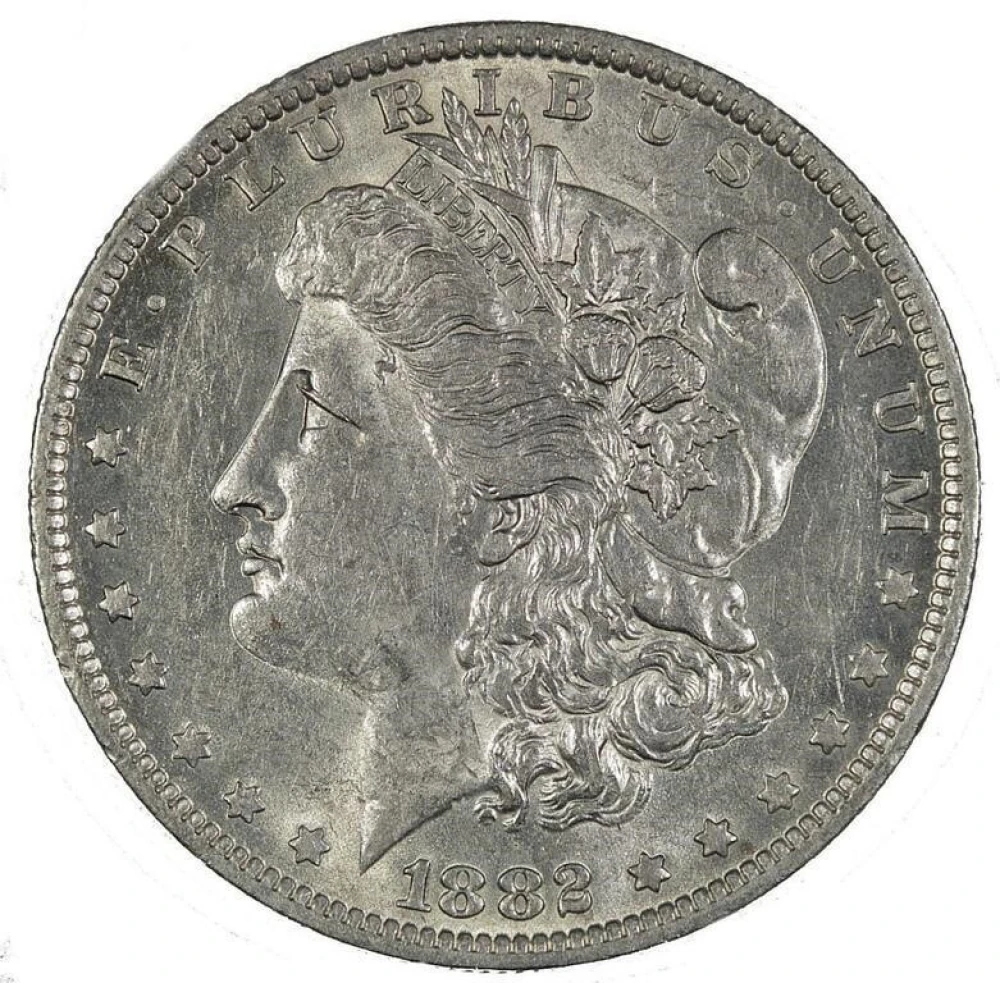 AU-50+ 1882-O/S Morgan Dollar