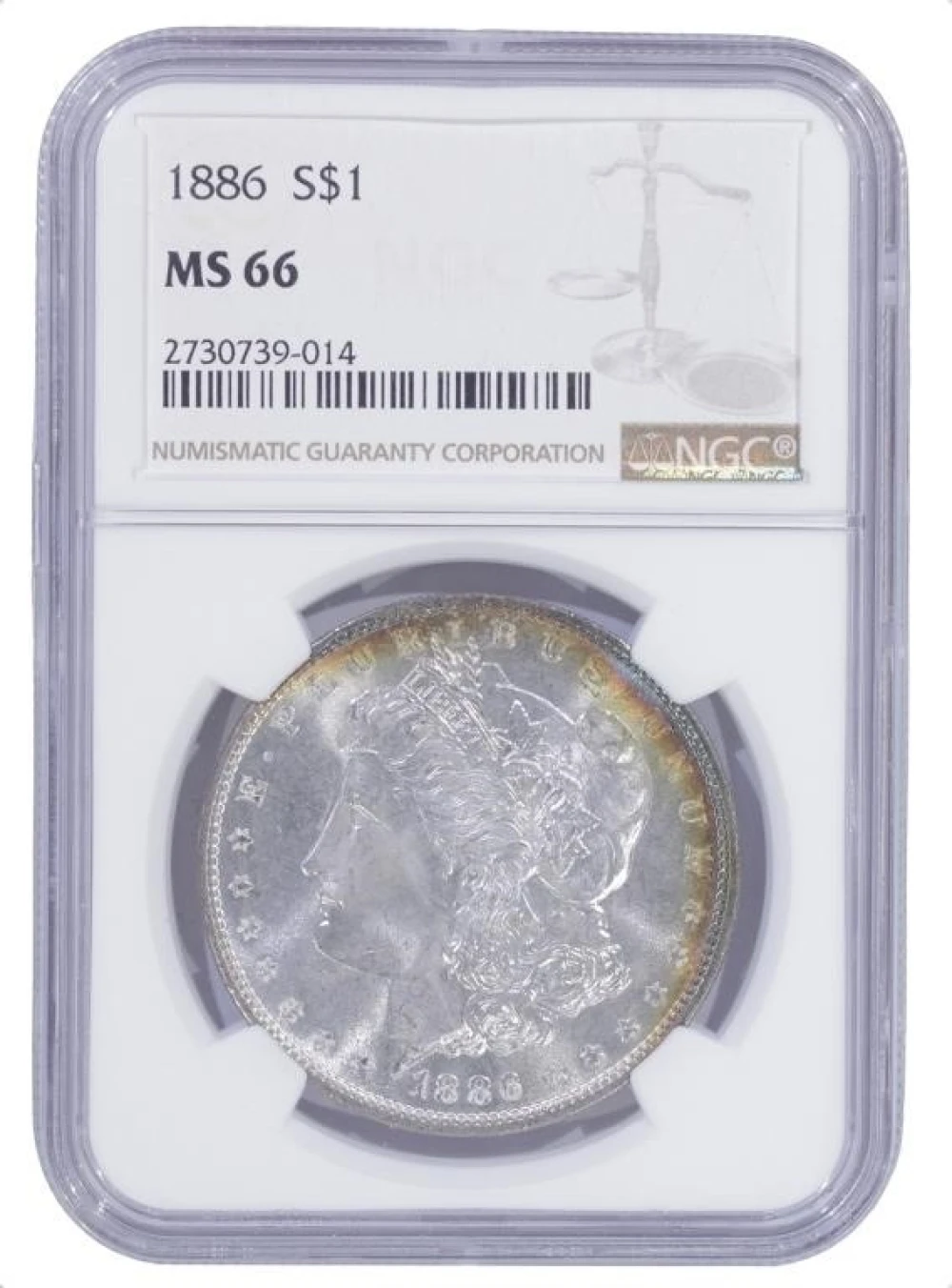 NGC MS-66 1886 Morgan Dollar