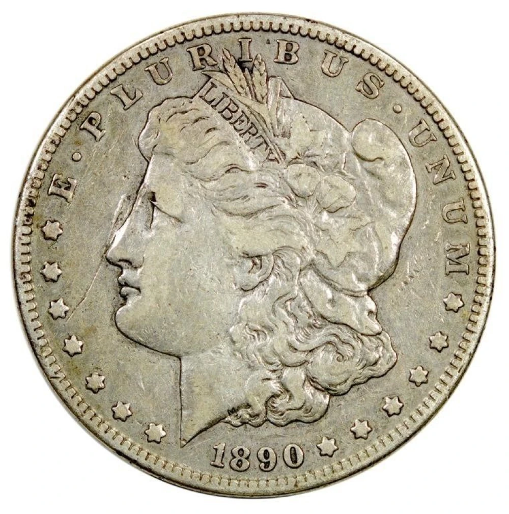 VF-35 Details 1890-CC Morgan Dollar