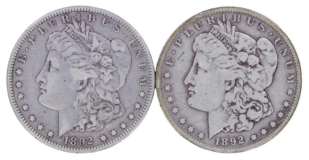 1892-S Morgan Dollar Pair