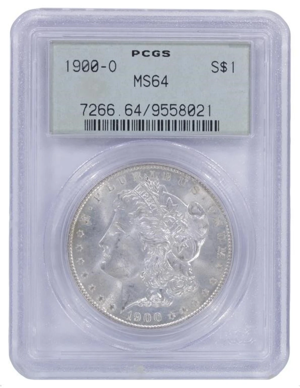 PCGS MS-64 1900-O Morgan Dollar OGH