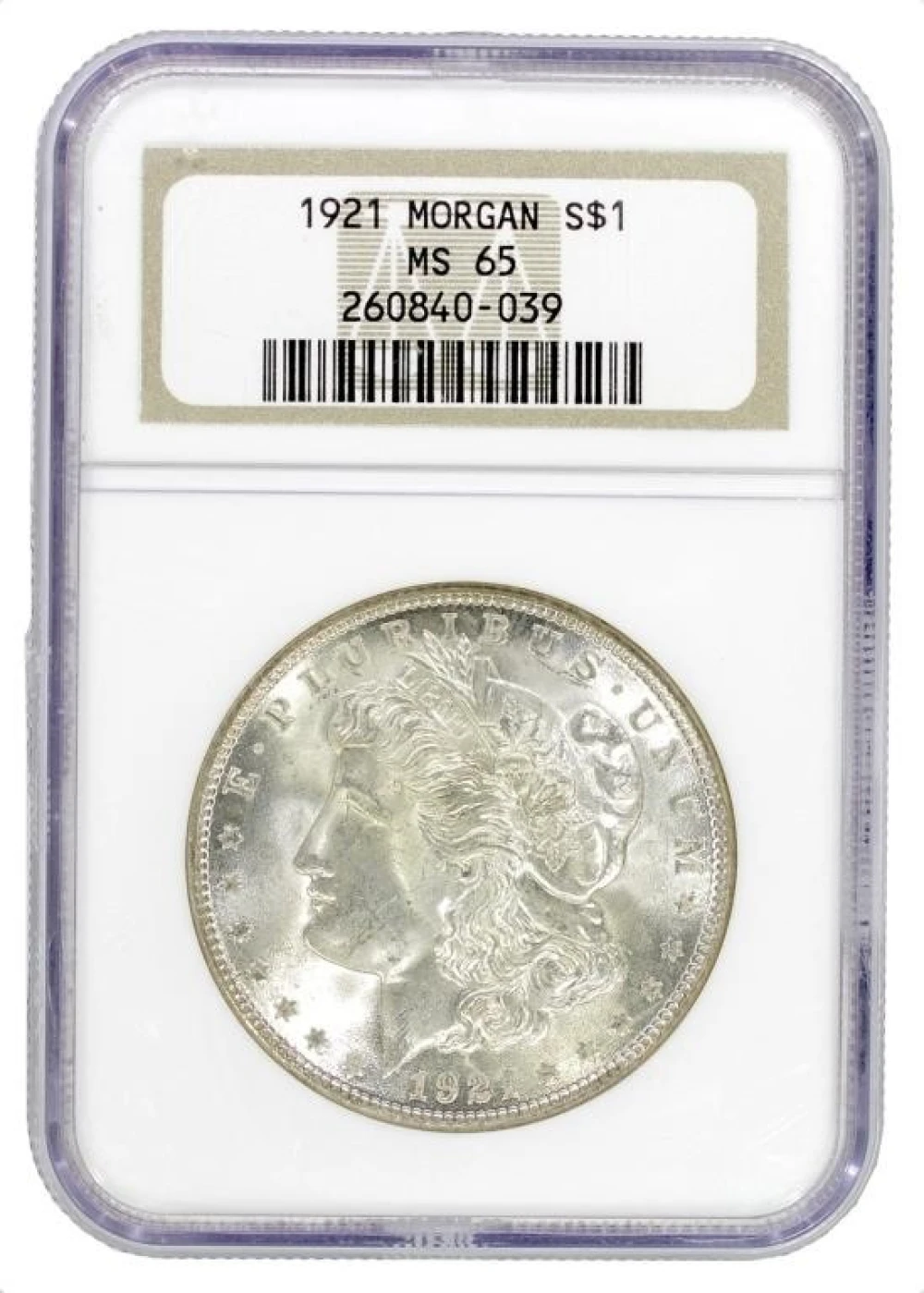 NGC MS-65 1921 Morgan Dollar