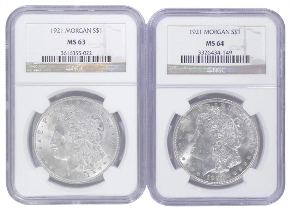 1921 NGC Morgan Dollar Pair