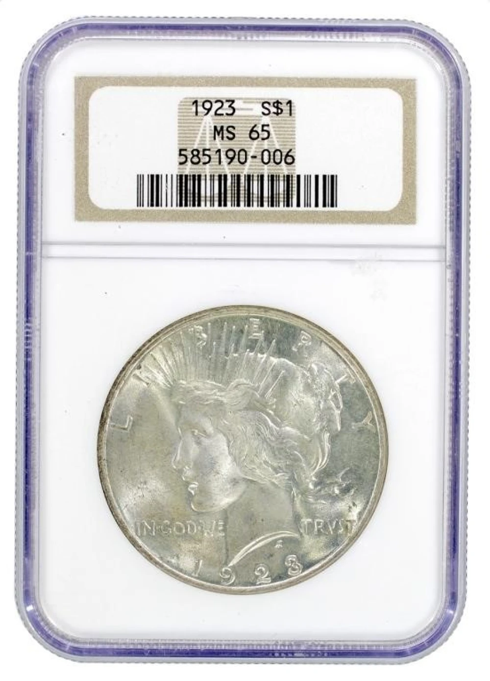 NGC MS-65 1923 Peace Dollar