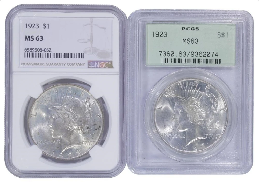 MS-63 1923 Peace Dollar Pair